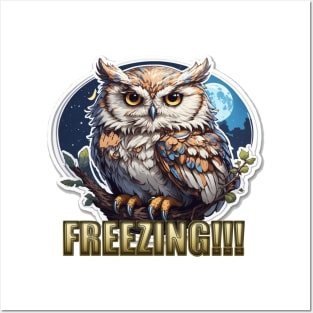 OWL FREEZING DESIGN Posters and Art